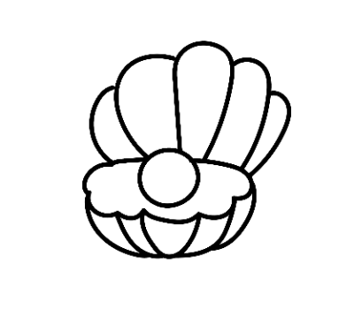 หอย ลายเส้น png