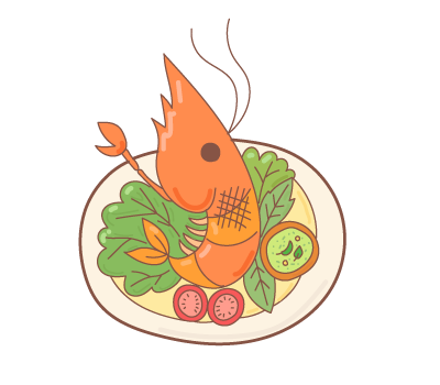 กุ้งเผา png